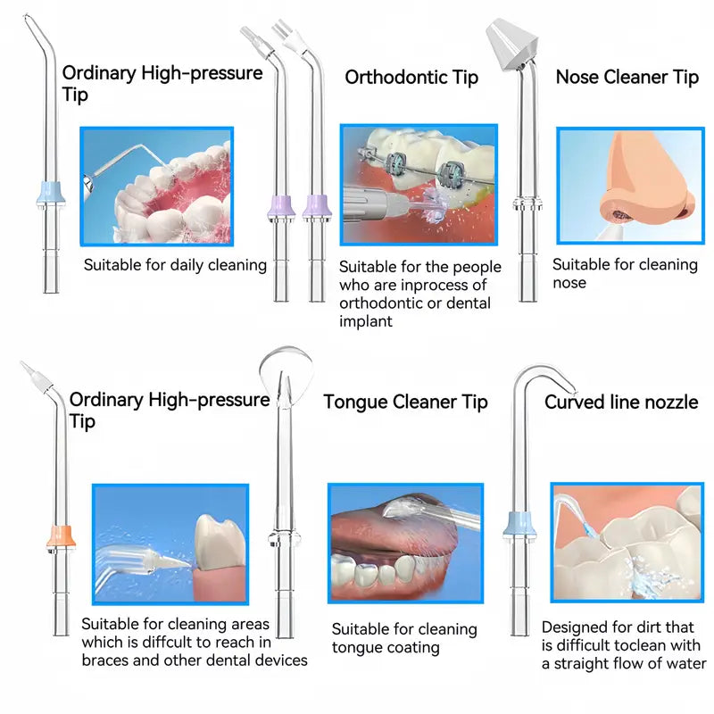 Water Flosser Tooth Picker - 3 Modes Of Dental Oral Irrigator, Portable & Rechargeable Personal Orthodontic Supply Water Tooth Cleaner Choose For Home Travel