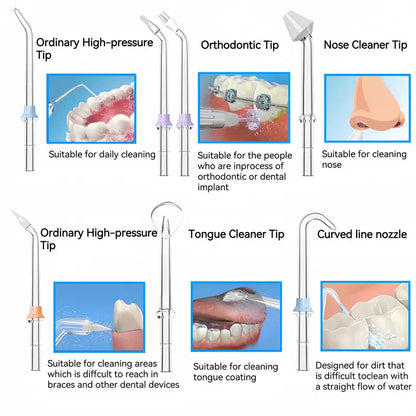 Water Flosser Tooth Picker - 3 Modes Of Dental Oral Irrigator, Portable & Rechargeable Personal Orthodontic Supply Water Tooth Cleaner Choose For Home Travel