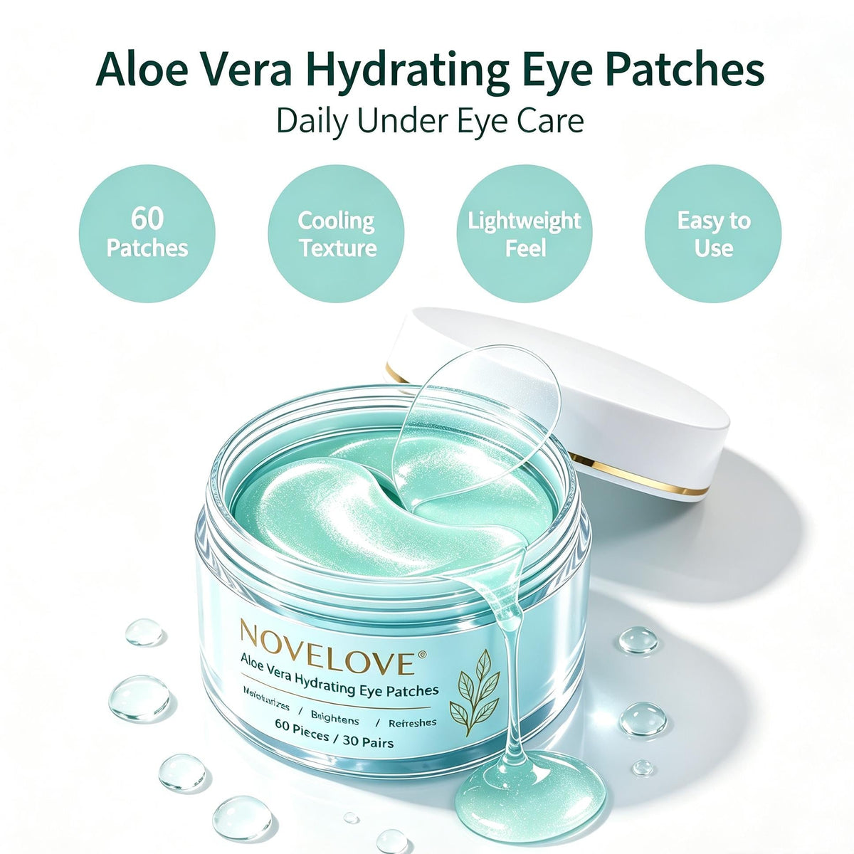 NOVELOVE® Aloe Vera Hydrating Eye Patches