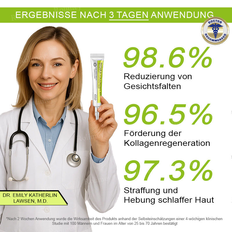 Jetzt jugendliche Haut zurückgewinnen 🍀Rolimey® Botox & Vita-A Retinol Shot Falten-Lift Straffungscreme