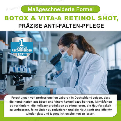 Jetzt jugendliche Haut zurückgewinnen 🍀Rolimey® Botox & Vita-A Retinol Shot Falten-Lift Straffungscreme